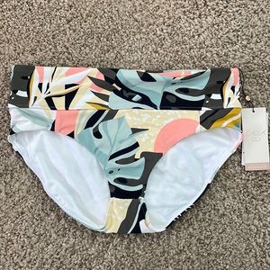 NWT Calia Multi Palm Swim Boyshort Size Medium